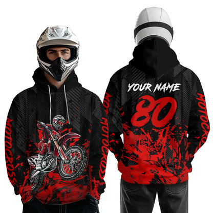 Custom Red Youth Dirt Bike Motorcycle Hoodie Kid Men Women Motocross Jersey Hoodie HOT38