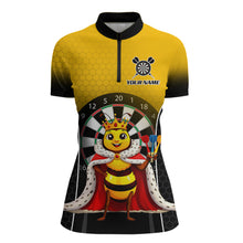 Load image into Gallery viewer, Custom Funny King Bee Dart Shirt Dart Team Jersey for Women Dartboard Polo &amp; 1/4 Zip Shirts NNT164