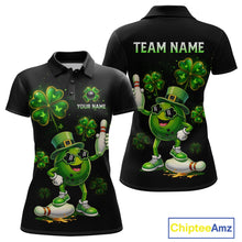 Load image into Gallery viewer, Funny St Patrick Day Bowling Bowling Jersey for Women Bowling Team Shirts Polo &amp; 1/4 Zip HNT192