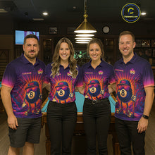 Load image into Gallery viewer, 8 Ball Billiard Shirts for Men Retro Custom Billiard Team Shirts Billiard League Polo &amp; 1/4 Zip NNT98