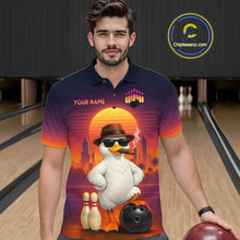 Load image into Gallery viewer, Custom Funny Duck Bowling Jersey for Men Bowling Uniform Polo &amp; 1/4 Zip Bowling Team Shirts HNT235