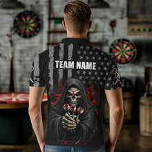 Load image into Gallery viewer, Custom American Flag Grim Reaper Dart Shirt Dart Team Jersey for Men Dartboard Shirts NNT177