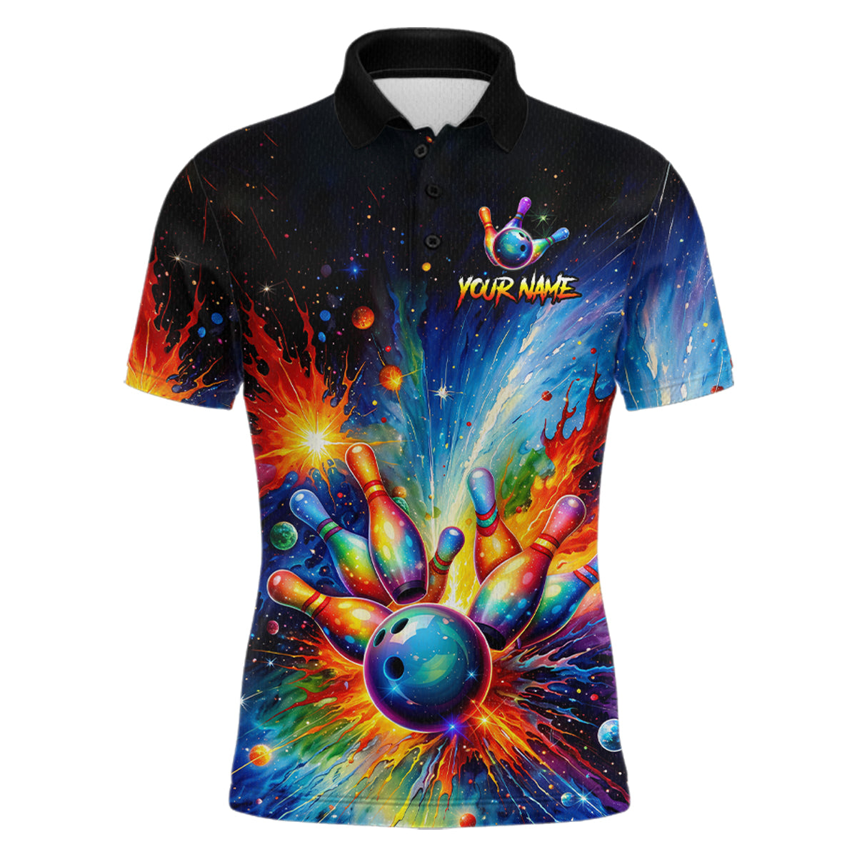 Custom Colorful Bowling Jersey for Men Bowling Uniform Polo & 1/4 Zip Bowling Team Shirts HNT226