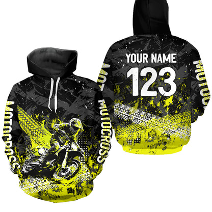 Custom Yellow Motocross Jersey Hoodie Kid Men Women Youth Dirt Bike Motorcycle Hoodie HOT37