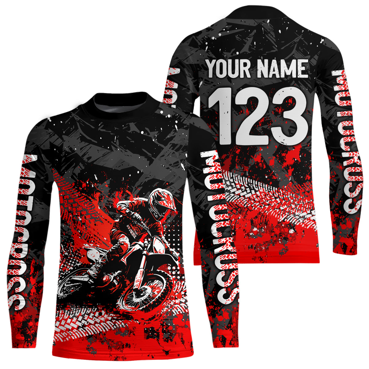 Red Youth MX Motocross Jersey Custom Racing Motocycle Shirts Men Women Kid UPF30+ DNT42