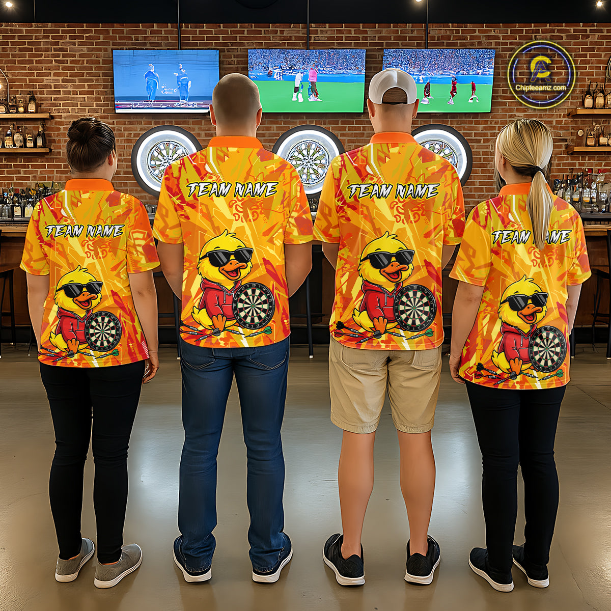 Custom Funny Duck Dart Shirt Dart Team Jersey for Women Dartboard Polo & 1/4Zip Shirts NNT166