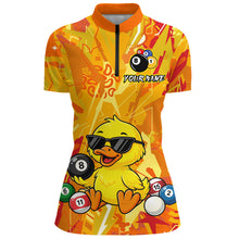 Load image into Gallery viewer, Custom Yellow Duck Funny 8 Ball Pool Shirts Billiard Shirt for Women Billiard Team Jersey League NNT174
