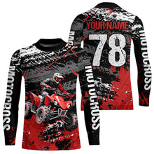 Load image into Gallery viewer, Custom Red ATV Motocross Shirts Kid Adult Motocross Off-Road Quad Bike Shirt UPF30+ DNT62