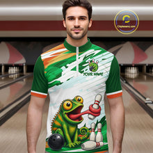 Load image into Gallery viewer, Custom Funny Chameleon Bowling Jersey for Men Bowling Team Shirts Bowling League HNT308