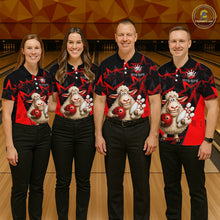Load image into Gallery viewer, Custom Funny Sheep Bowling Jersey for Women Bowling Team Shirts Bowling League Polo &amp; 1/4 Zip HNT379