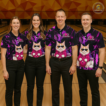 Custom Funny Maine Coon Cat Bowling Jersey for Men Bowling League Bowling Team Shirts HN292