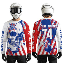 Load image into Gallery viewer, Custom Skull US Flag UTV Off-Road Shirts UTV Motocross Racing Shirt Kid Men Women UPF30+ DNT89