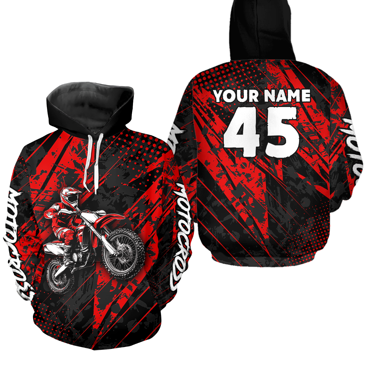 Custom Motocross Racing Hoodie Dirt Bike Off Road Motocross Hoodie Shirt for Men Women HOT21