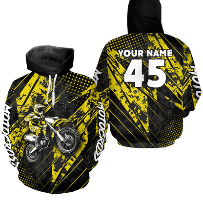 Custom Motocross Racing Hoodie Dirt Bike Off Road Motocross Hoodie Shirt for Men Women HOT21