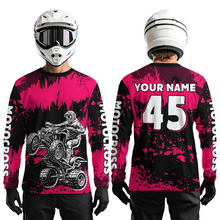 Load image into Gallery viewer, Pink ATV Motocross Jersey Kid Adult Custom Quad Bike Jersey Off-Road Shirt UPF30+ DNT59