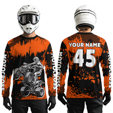 Load image into Gallery viewer, Orange ATV Motocross Jersey Kid Adult Custom Quad Bike Jersey Off-Road Shirt UPF30+ DNT59