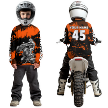 Load image into Gallery viewer, Orange ATV Motocross Jersey Kid Adult Custom Quad Bike Jersey Off-Road Shirt UPF30+ DNT59