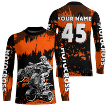 Load image into Gallery viewer, Orange ATV Motocross Jersey Kid Adult Custom Quad Bike Jersey Off-Road Shirt UPF30+ DNT59