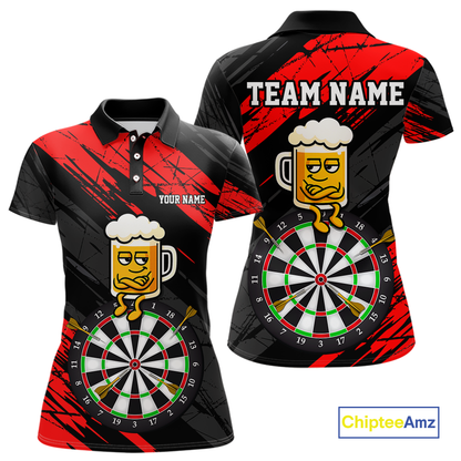 Custom Purple Funny Beer Darts Board Dart Shirts For Women Darts Team Jerseys Dart Tournament NNT120