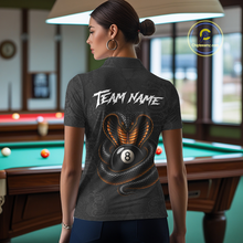 Load image into Gallery viewer, Custom Black Cobra Snake 8 Ball Billiard Shirt for Women Billiard Team Jersey Billiard League NNT188