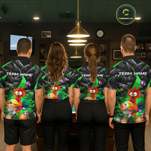 Load image into Gallery viewer, Custom Green Funny Chicken 8 Ball &amp; 9 Ball Billiard Shirt for Men Billiard Team Jerseys NNT190