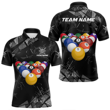 Load image into Gallery viewer, Custom Balls Billiard Shirts for Men Billiard League Billiard Team Shirts Polo &amp; 1/4 Zip NNT104