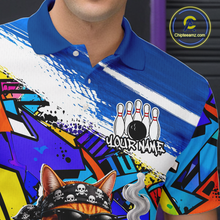Load image into Gallery viewer, Colorful polo shirt with graphic design and brand logo in the corner