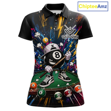 Load image into Gallery viewer, Custom Funny 8 Ball Pool Shirts Billiard Shirt for Women Billiard Team Jersey Billiard League NNT183
