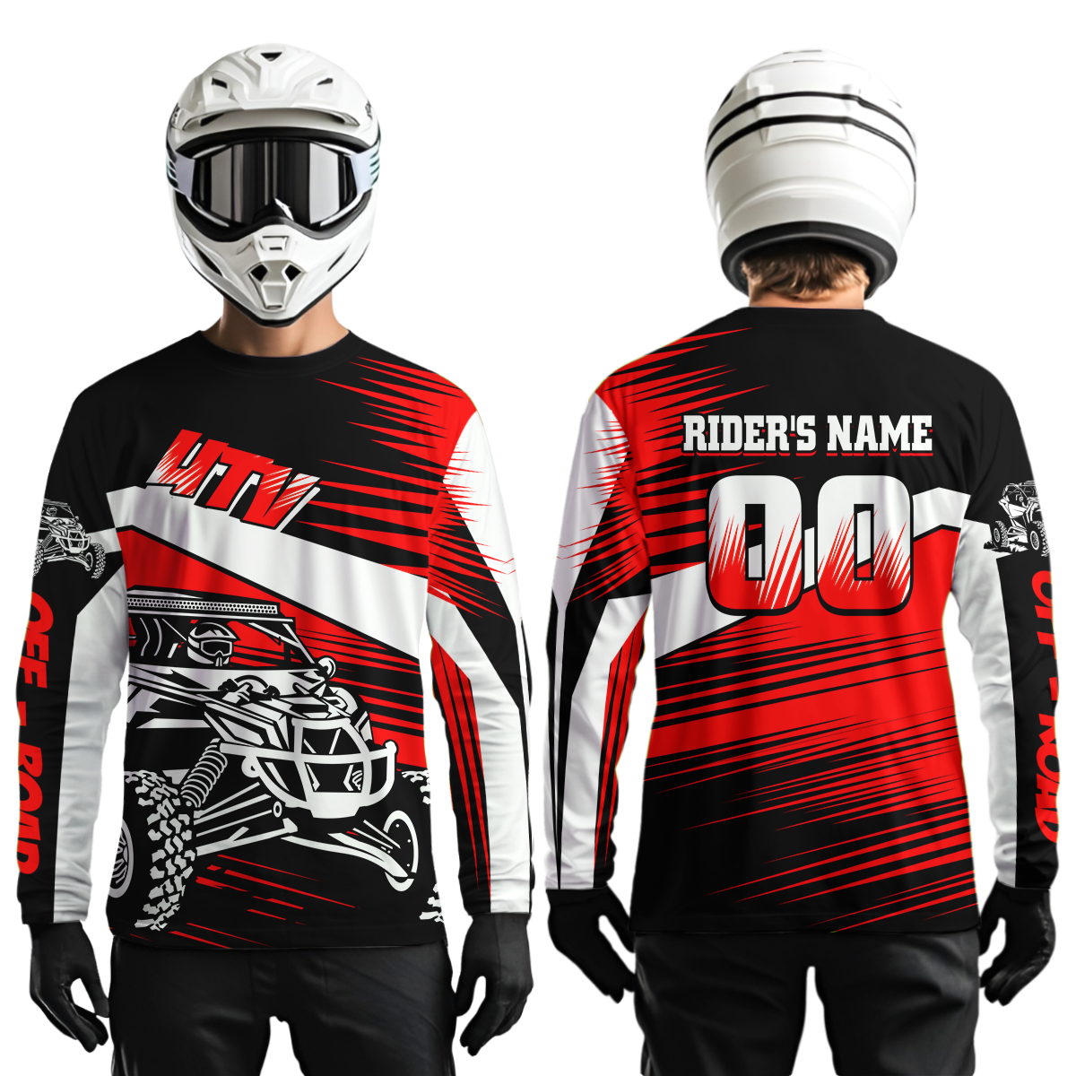 Personalized Red UTV Off-Road Shirts UTV Motocross Racing Shirt Kid Men Women UPF30+ DNT90