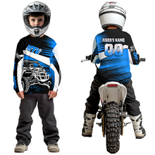 Load image into Gallery viewer, Personalized Blue UTV Off-Road Shirts UTV Motocross Racing Shirt Kid Men Women UPF30+ DNT90