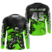 Load image into Gallery viewer, Green Youth MX Motocross Jersey Custom Motocycle Shirts Men Women Kid Motocross Shirt UPF30+ DNT40
