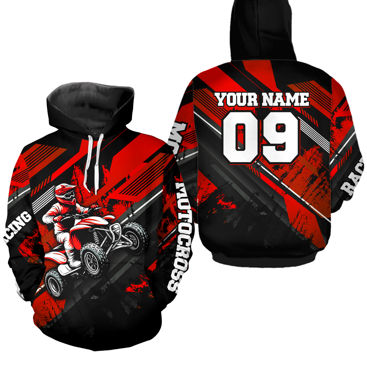 Youth ATV Motocross Hoodie Custom Off-Road Quad Bike Hoodie for Kid Men Women HOT06