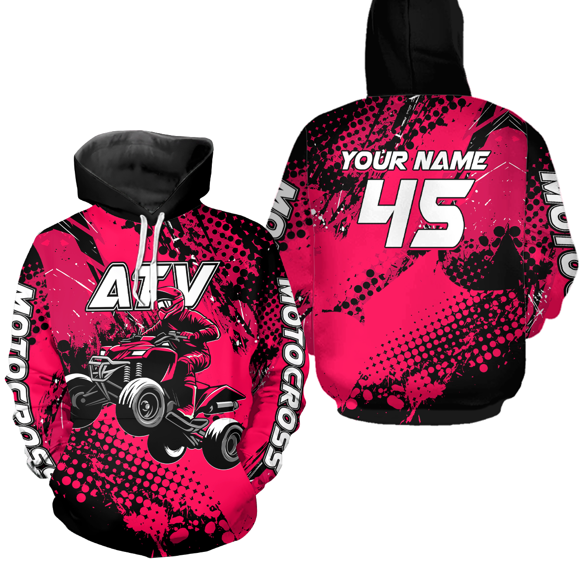 Personalized Quad Bike Hoodie Kid Men Women ATV Motocross Hooded Jersey Off-Road  HOT08