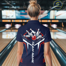 Load image into Gallery viewer, Custom Bowling Jersey for Women Bowling Team Shirts Bowling League Uniform Polo &amp; 1/4 Zip HNT171
