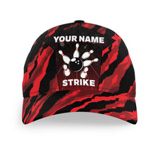 Load image into Gallery viewer, Personalized Camo Bowling Hat Custom Name Bowling Cap Strike Gift for Bowlers BDT434