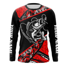 Load image into Gallery viewer, Personalized Bass Fishing Jerseys, Custom Long Sleeve Bass Fishing Tournament Fishing Shirts TTN95