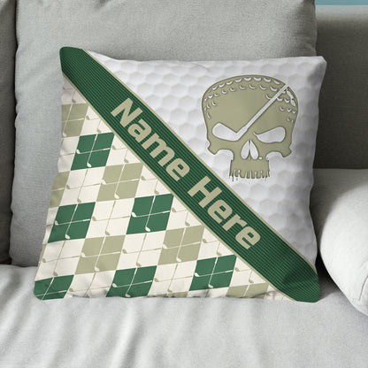 Customized Argyle Golf Pattern, Personalized Golf Decorative Pillows YYD0007