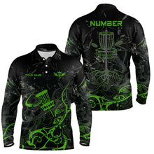 Load image into Gallery viewer, Colors Camo Black Mens Disc Golf Polo Shirts Custom Disc Golf Basket Tree Personalized Golf Gifts For Men TY2