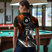 Load image into Gallery viewer, Personalized Name Billiard Skull Flame Polo Shirts For Woman  Custom Team Name Billiard Shirt Design YYD0015