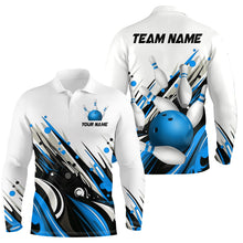 Load image into Gallery viewer, Bowling Shirt For Mens Custom Name Bowling Flame Lightning Team Jersey Shirt YYD0066