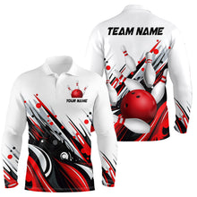 Load image into Gallery viewer, Bowling Shirt For Mens Custom Name Bowling Flame Lightning Team Jersey Shirt YYD0066