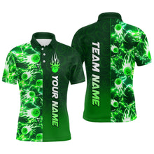 Load image into Gallery viewer, Bowling Shirt For Mens Custom Name Bowling Flame Lightning Team Jersey Shirt YYD0030
