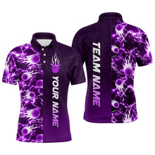 Load image into Gallery viewer, Bowling Shirt For Mens Custom Name Bowling Flame Lightning Team Jersey Shirt YYD0030