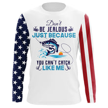 Load image into Gallery viewer, Don't be jealous American flag UV protection fishing jersey for fisherman A42