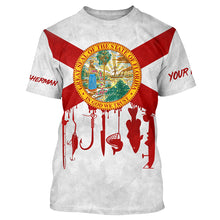 Load image into Gallery viewer, Florida flag UV protection I am a fisherman fishing shirt A24
