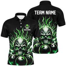Load image into Gallery viewer, Personalized Multi-Color Skull Bowling Shirt For Men, Women And Kids, Custom Team'S Name Flame Bowler Jerseys IPHW5927
