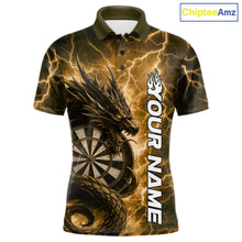 Load image into Gallery viewer, Custom Yellow Thunder Lightning Dragon Dart Jerseys, Multi Styles Dart Team Shirts For Men, Women And Kid IPHW10400