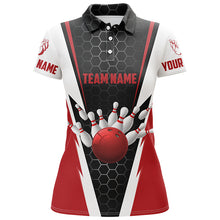 Load image into Gallery viewer, Bowling Shirts For Women Custom Team Name Strike Bowling Ball And Pins, Team Bowling Shirts IPHW4968