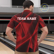 Load image into Gallery viewer, Person wearing a red bowling shirt with 'TEAM NAME' on the back, standing in a bowling alley.