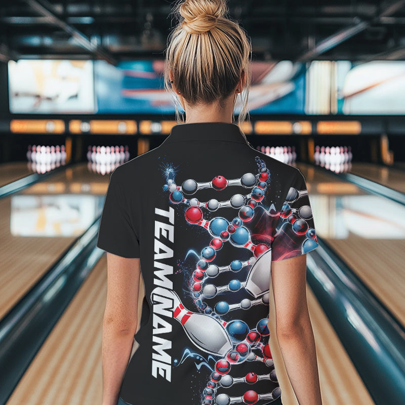 Bowling Is In My Dna Custom Bowling Team Quarter-Zip Shirts For Women, Bowling League Shirt IPHW8372